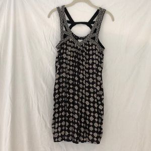 Strappy black and white dress